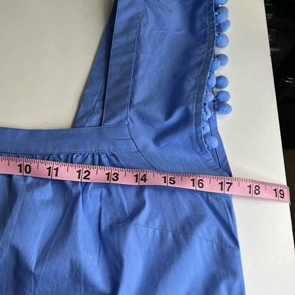 J. CREW SQUARE NECK BLUE SQUARE NECK WITH POM POMS MADE IN INDIA SZ 00 - Picture 11 of 15